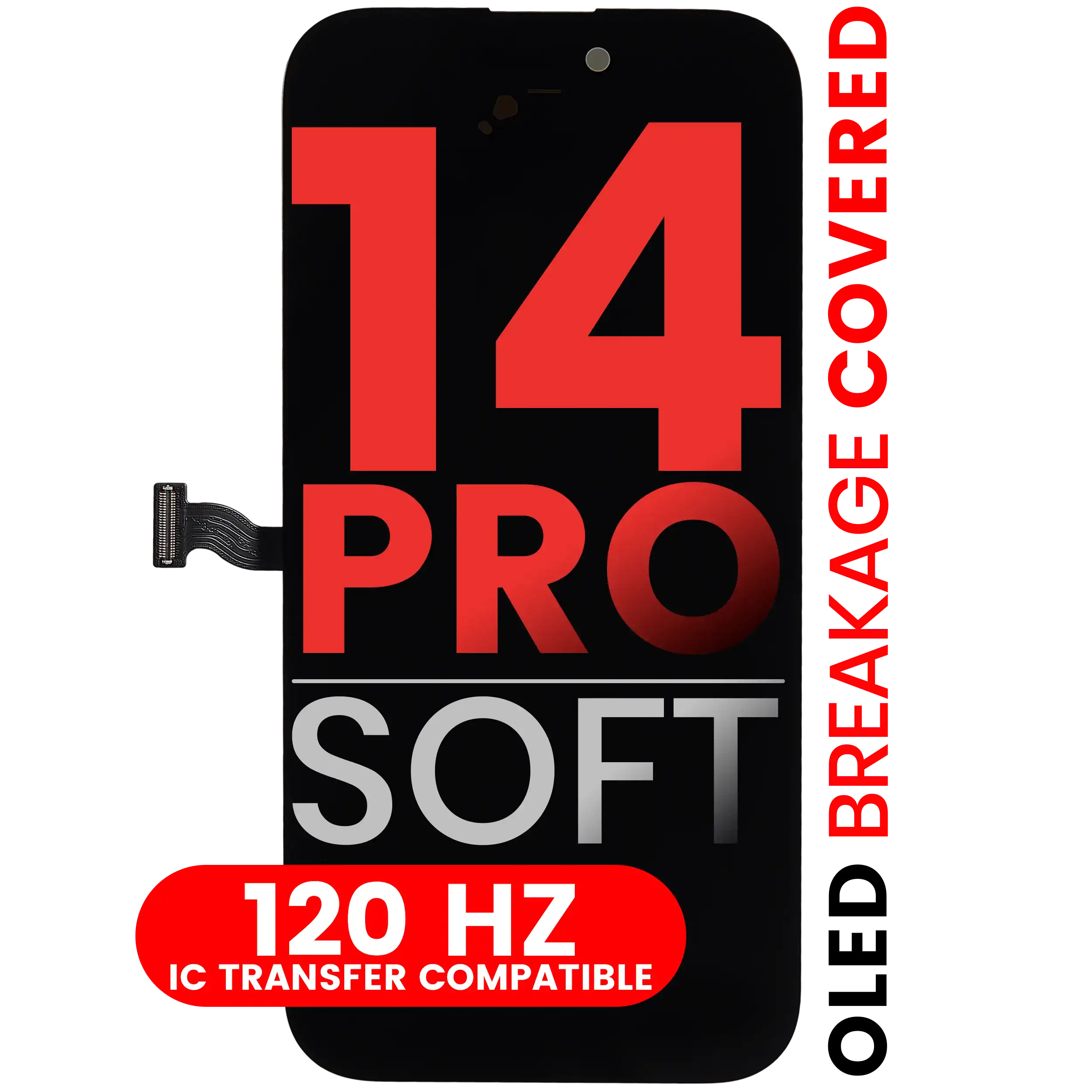 [107183138476] Ensamble OLED Para iPhone 14 Pro (Aftermarket Pro: XO7 Soft) (120HZ)