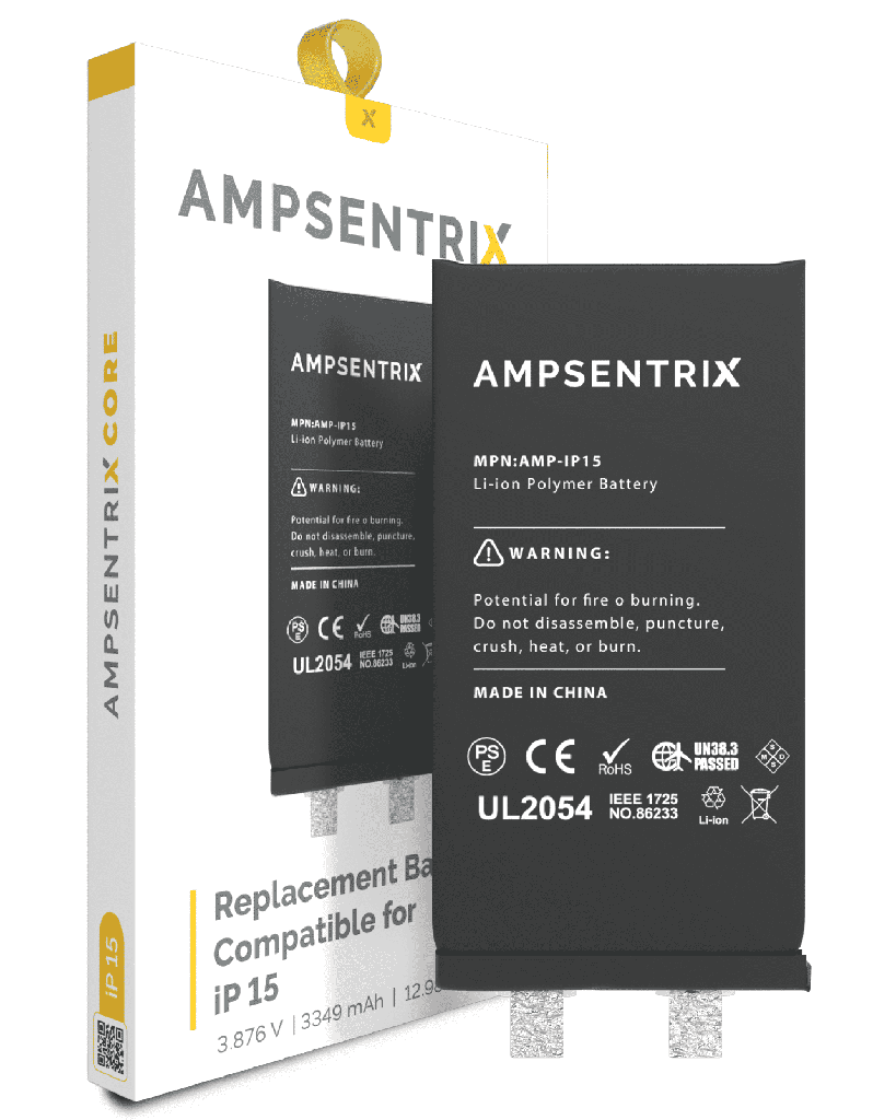 [107082077350] Núcleo de Batería de Repuesto Para iPhone 15 (Requiere Soldadura por Puntos) (AmpSentrix Core)