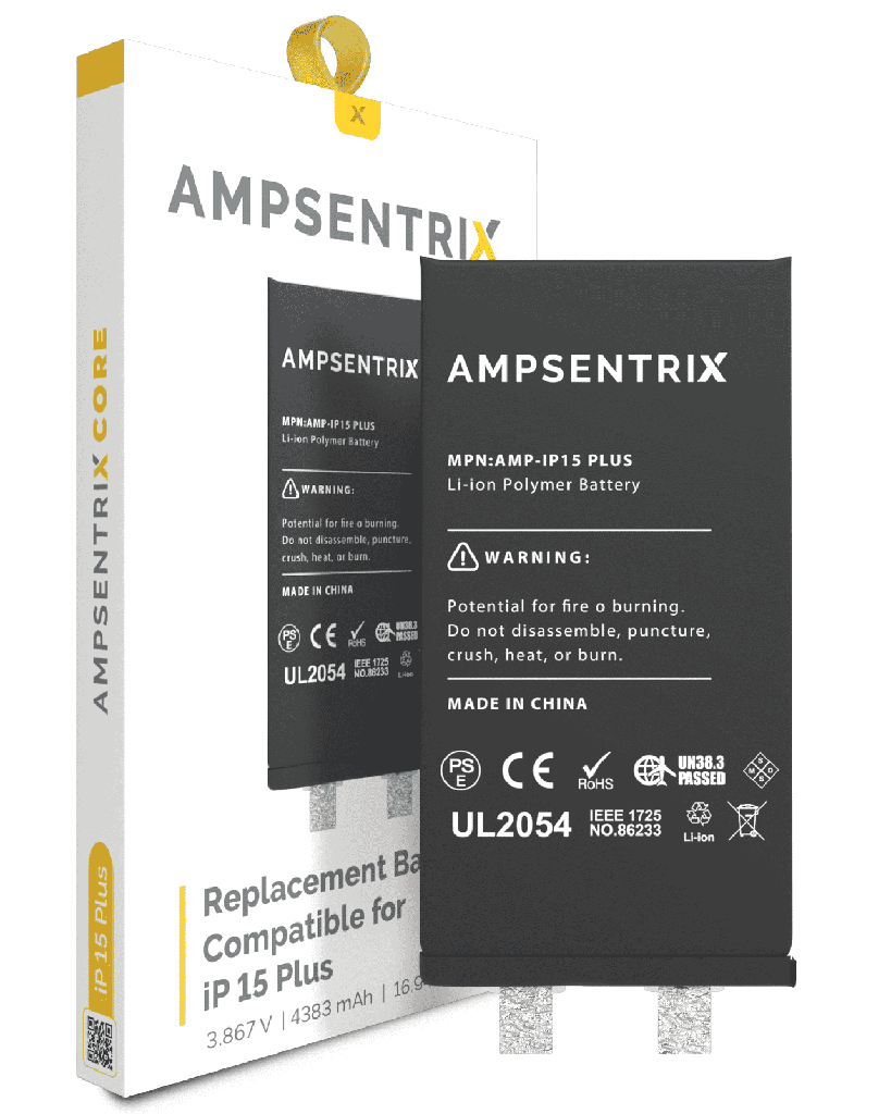 [107082077351] Núcleo de Batería de Repuesto Para iPhone 15 Plus (Requiere Soldadura por Puntos) (AmpSentrix Core)