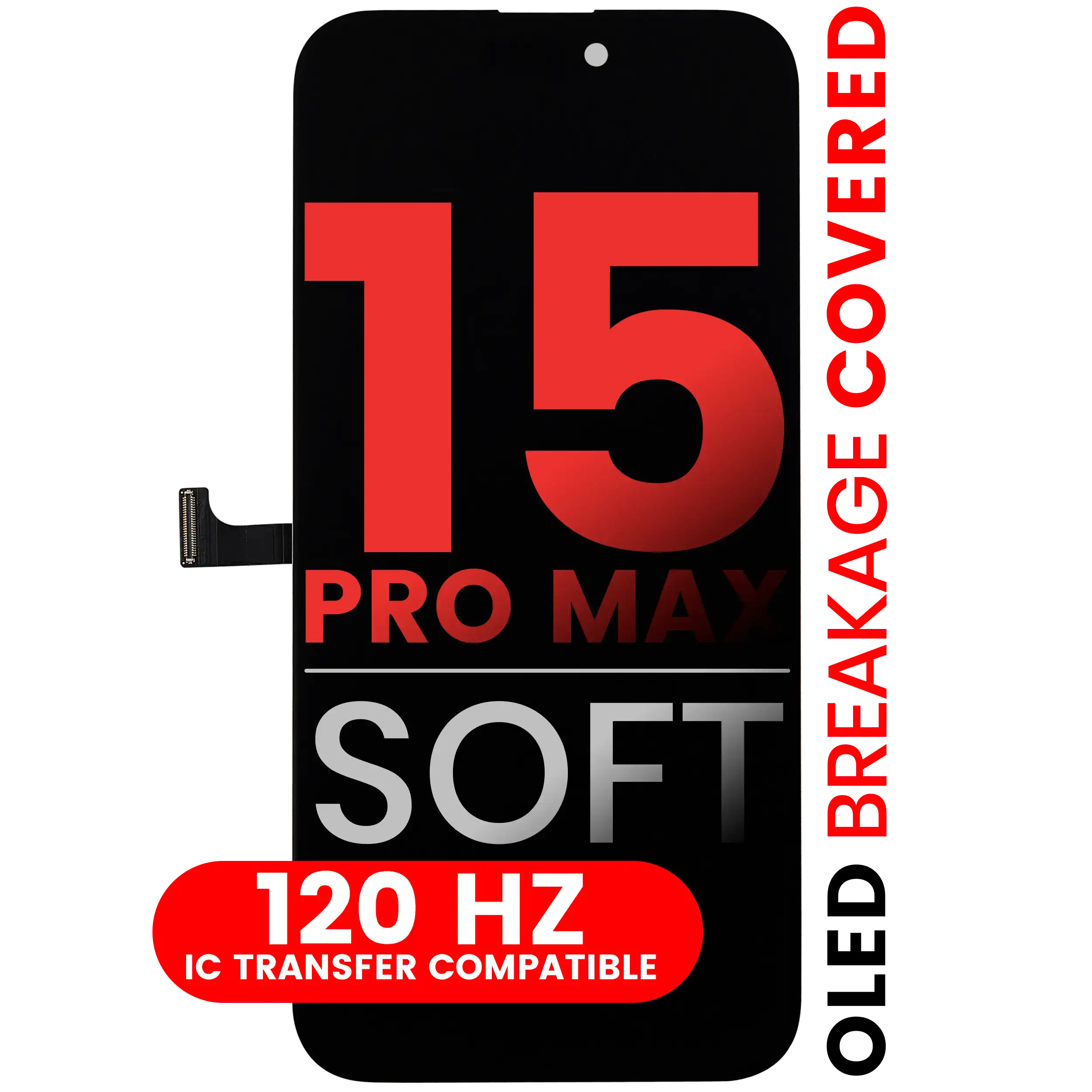 [107182136582] Ensamble OLED Para iPhone 15 Pro Max (Aftermarket PRO: XO7 Soft)