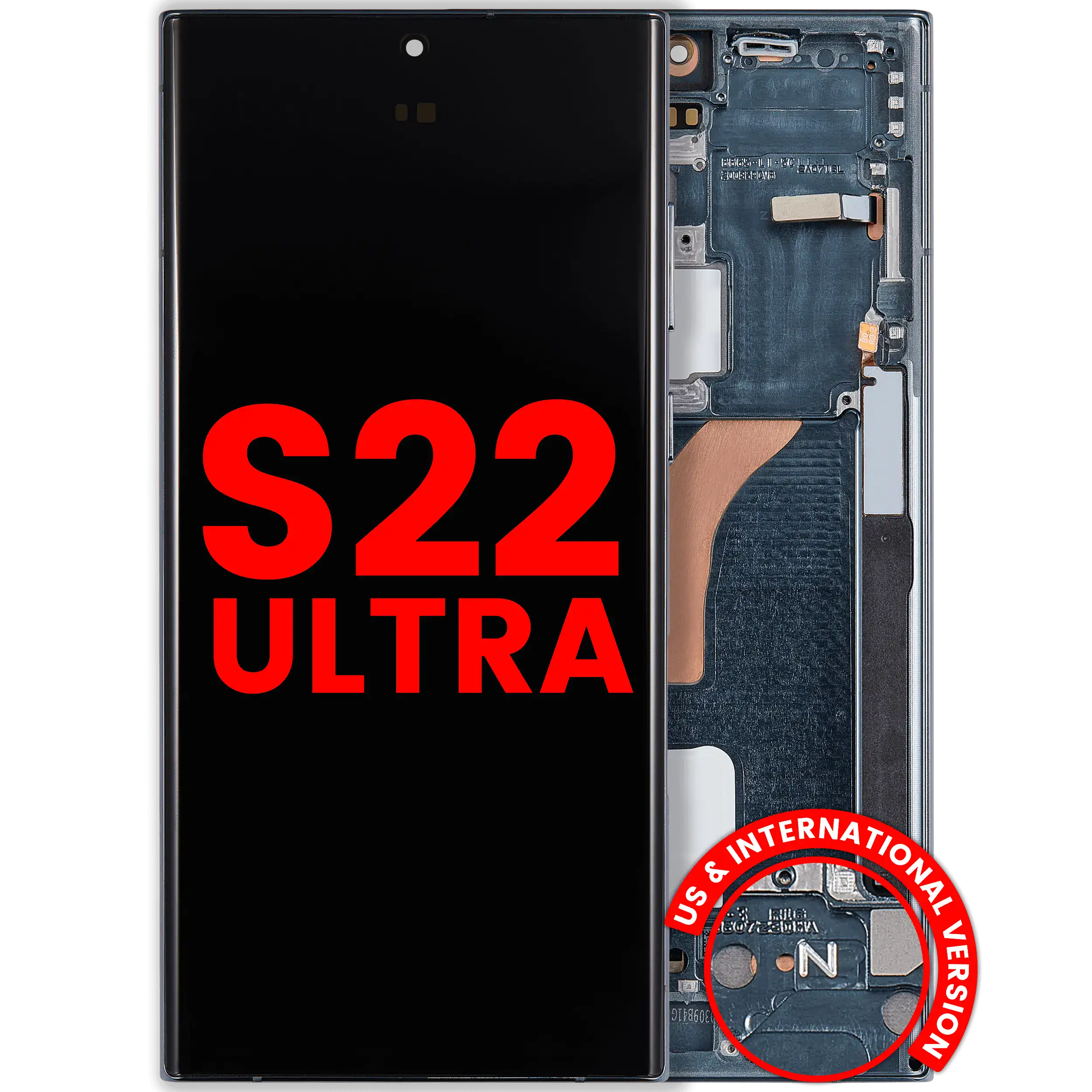 [107081015437] Ensamble OLED Con Marco Para Samsung Galaxy S22 Ultra 5G (Versión EE.UU. e Internacional) (Aftermarket Plus) (Verde)